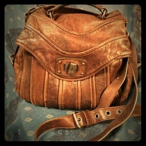 Brown Leather Lockheart Shoulderbag
