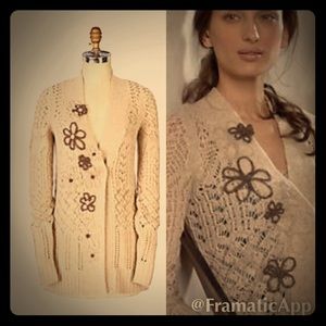 Anthropologie crochet cardigan sweater!