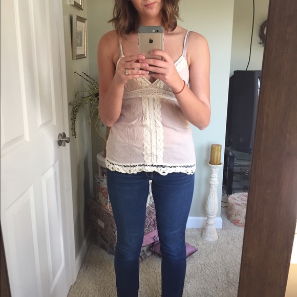 Pale Pink Lace Tank