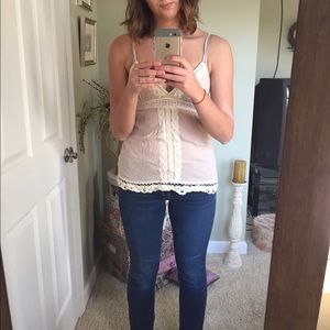 Pale Pink Lace Tank