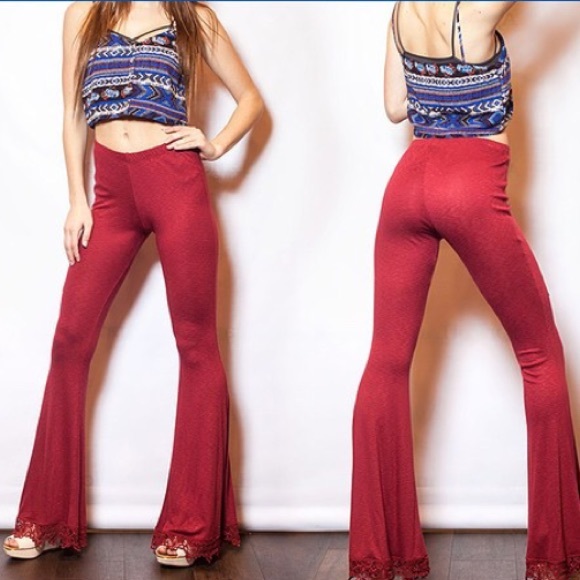 Pants - ❤️ The Crochet Lace Bellbottom Pant ❤️
