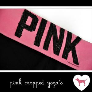 SOLD- VS PINK Sequin Yoga's