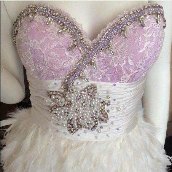 Beautiful feathered dress