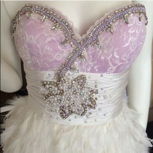 Beautiful feathered dress