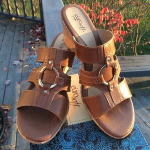 Euro Soft by Sofft Tan Cassie Wedge Sandals