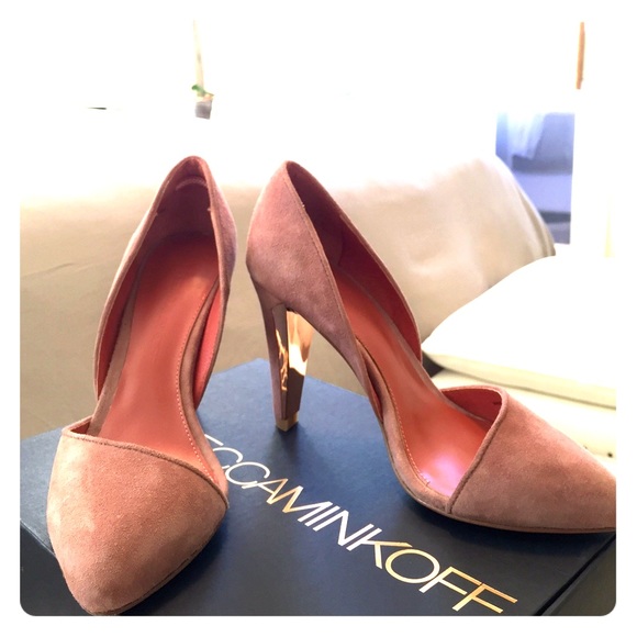 Rebecca Minkoff Suede Selina  D'orsay Mauve heels
