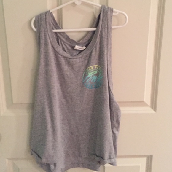 VS pink cropped muscle tank