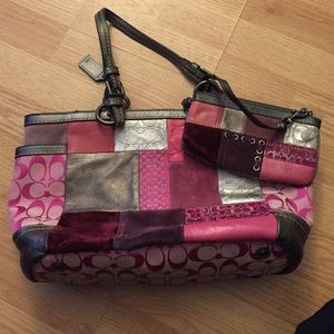 Coach handbag with wristlet. AUTHENTIC.