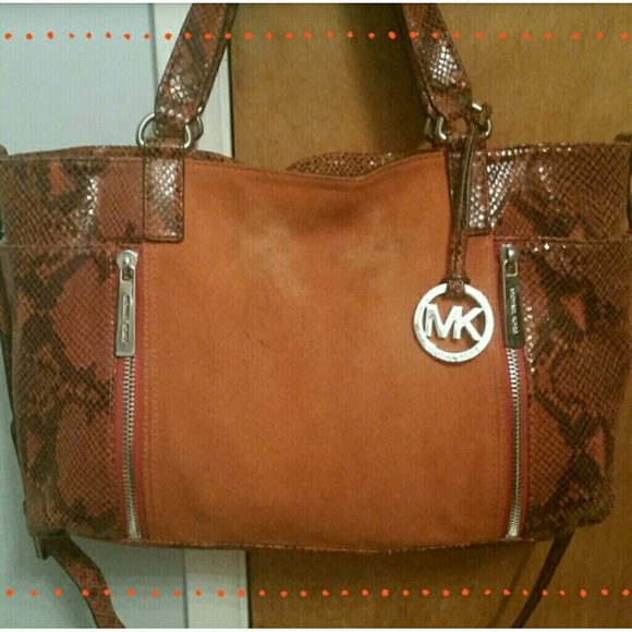 Michael Kors Handbags - DO NOT BUY  Michael Kors Large Suede and Python