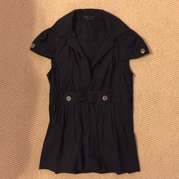Black blouse with button details