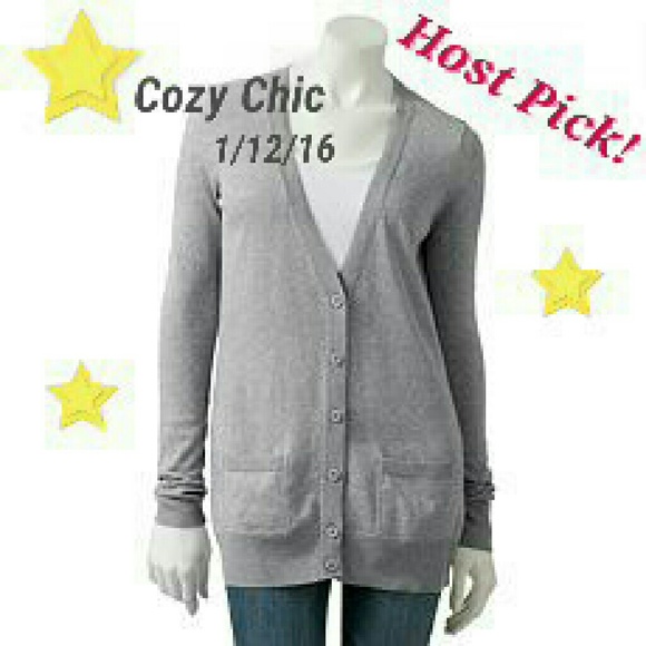 SO Sweaters - SO Simple grey cardigan.