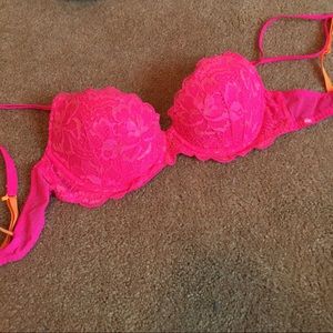 PINK Date Lace Demi Bra