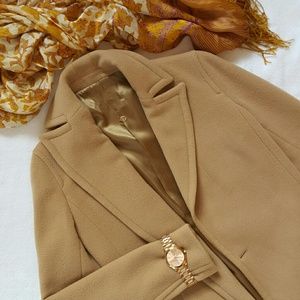 BCBG MAX AZRIA camel wool coat