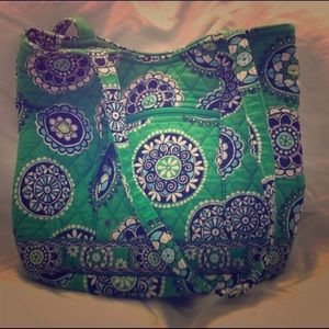 Vera Bradley Green Paisley Quilted Bag