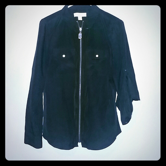 MK black zipper shirt