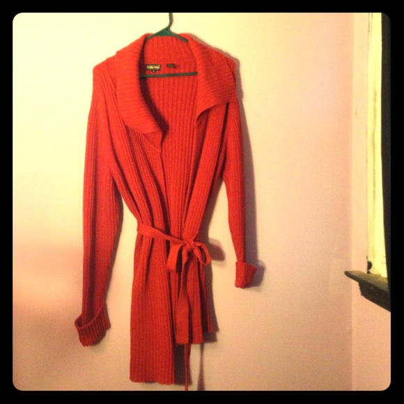 🍒DONATED! Gorgeous Red Wrap Sweater🍒 - Picture 1 of 4