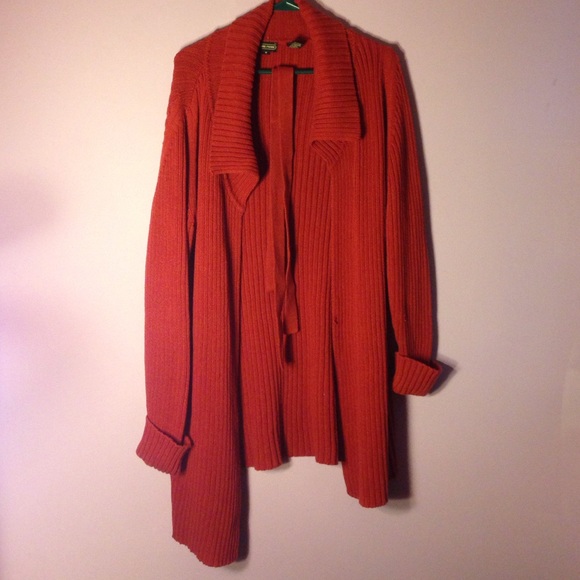 🍒DONATED! Gorgeous Red Wrap Sweater🍒 - Picture 2 of 4