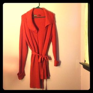 🍒DONATED! Gorgeous Red Wrap Sweater🍒