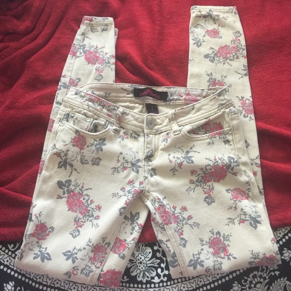 Floral jeans