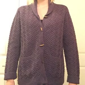 Talbots deep purple sweater 100% wool