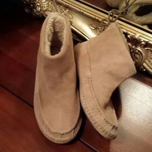 Tory Burch moccasin style booties