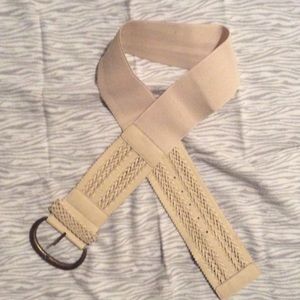 Plus size cream belt