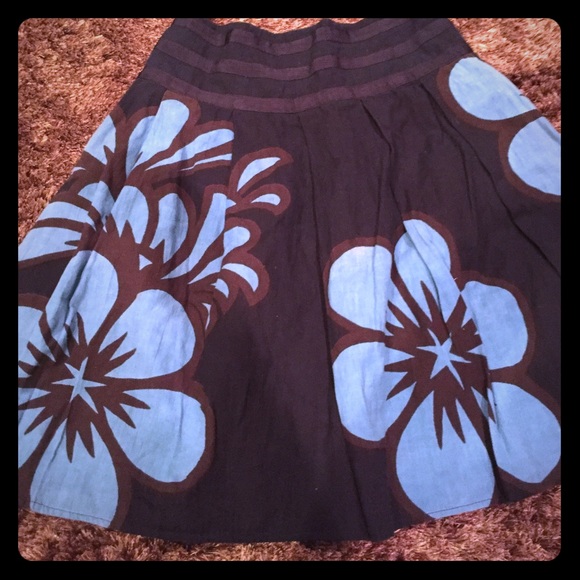 Anthropologie Mid Floral Skirt.