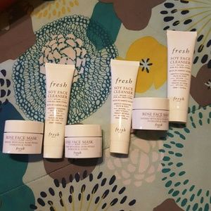 Rose mask and soy face cleanser