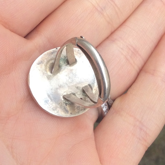 🚫SOLD Vintage sterling silver turquoise ring - Picture 2 of 4