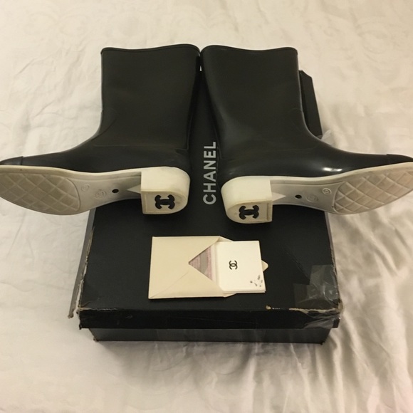 Authentic Chanel Rain Boots