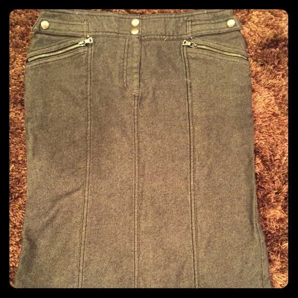 Express Denim Stretch Pencil Skirt - Picture 1 of 4