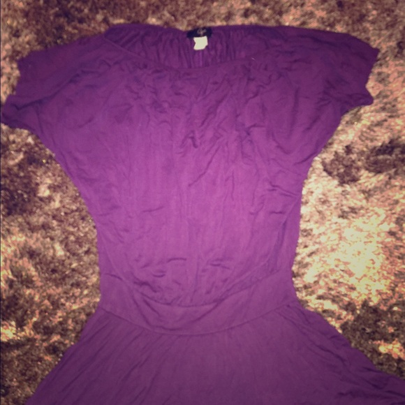 Bloomingdales Plum Strechy Soft Jersey Dress - Picture 1 of 4