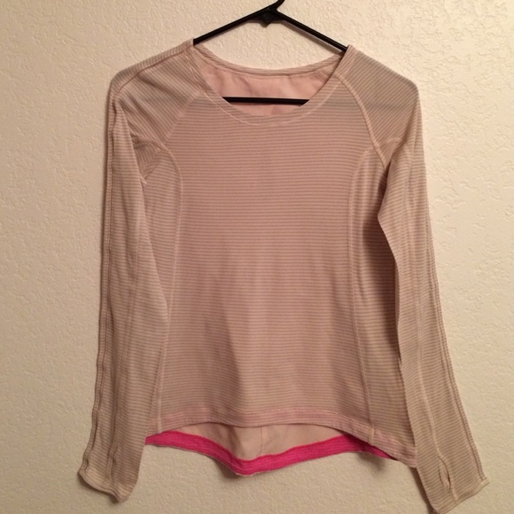 lululemon athletica Tops - Pink LULULEMON long sleeve back side slit