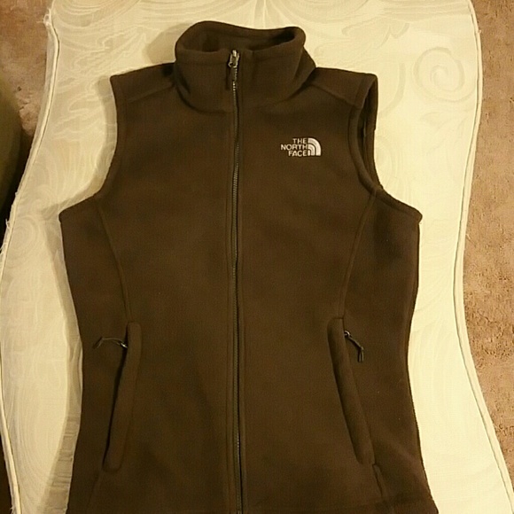 The North Face dark brown fleece vest