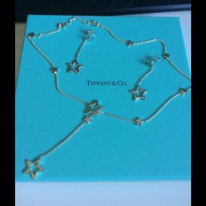 Set of Tiffany lariat star necklace and earring