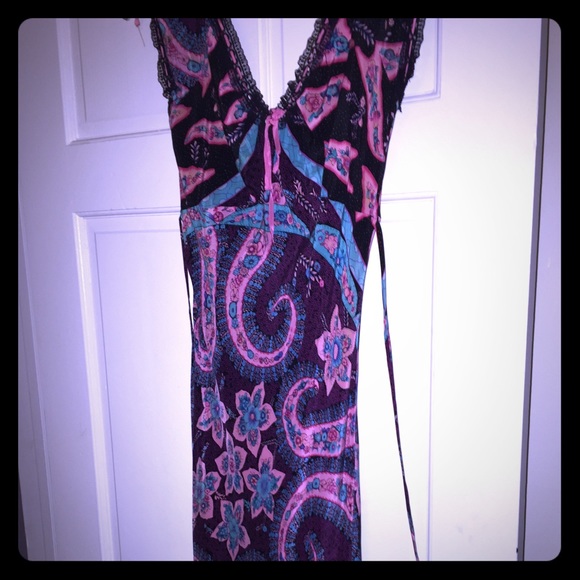 Betsey Johnson 100% Silk Paisley Dress
