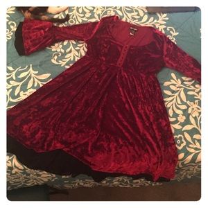 Brand new never worn beautiful velvet red dress
