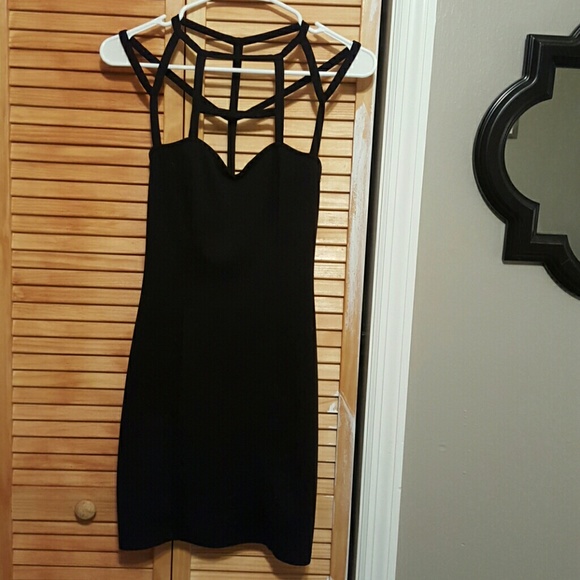 LULU'S Black Strappy Dress