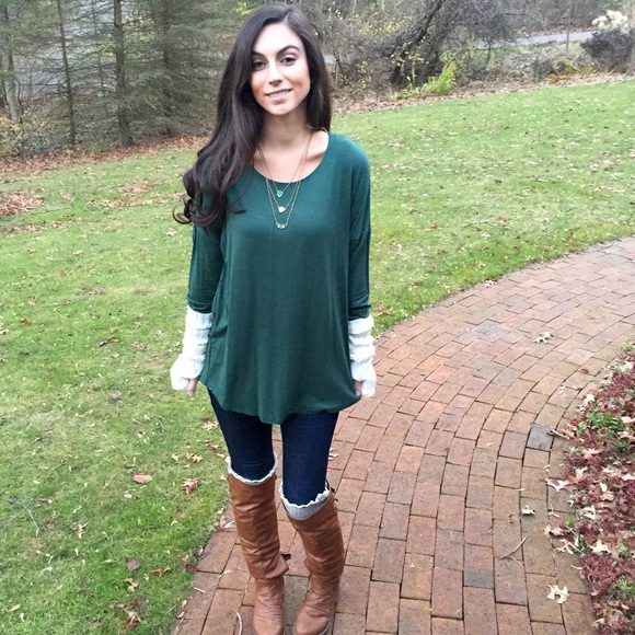 SALE!  Cozy Green Top