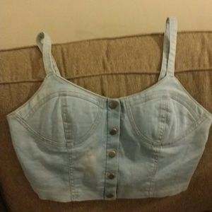 Jean crop top