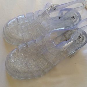 Clear Sparkly Jelly Shoes