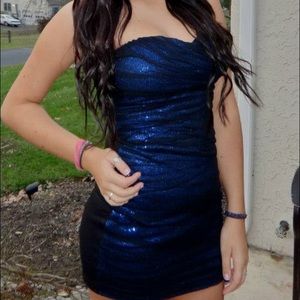 NIKIBIKI blue sequence dress