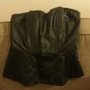 Leather Peplum top from Express