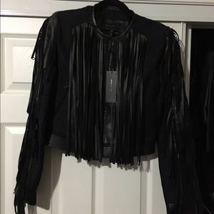 Bcbg jacket with the tags attached black and navy