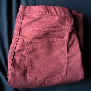 Maroon skinny jeans