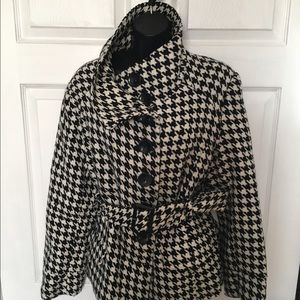 Black and white coat