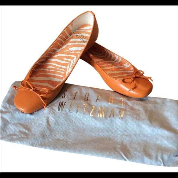 Stuart Weitzman Shoes - ⏬TODAY ONLY⏬Orange Stuart Weitzman Stringon Flats