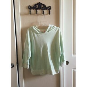 Hooded Mint Pinstripe Sweater