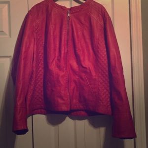 Red pleather jacket