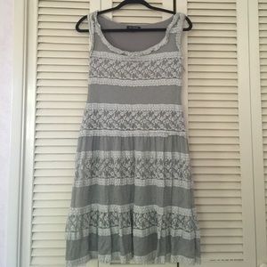 Max Edition grey lace midi dress